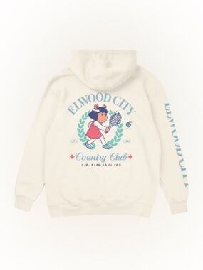 Arthur DW Elwood City Country Club Graphic Hoodie - Cream